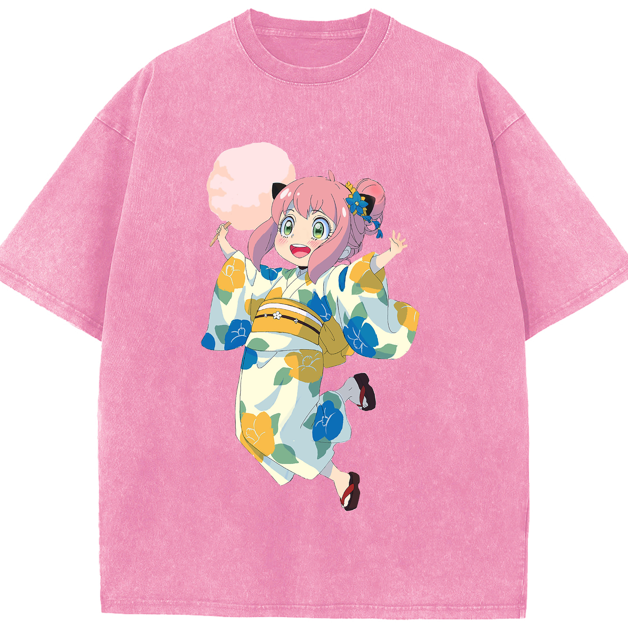 （画像用） SPY×FAMILY间谍家家酒 綿100% ヴィンテージ風 半袖Tシャツ（フロントプリント）